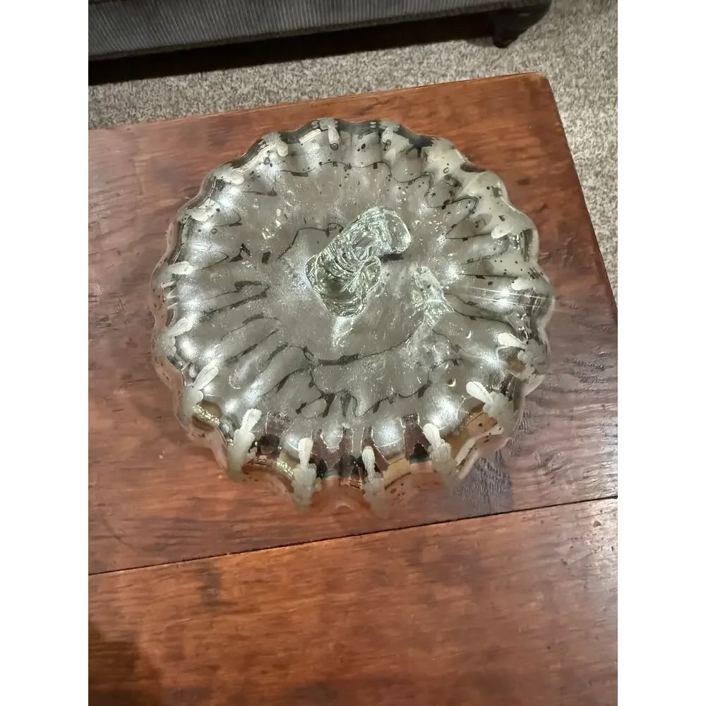 Mercury Glass Pumpkin Silver
